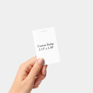 personalise custom simple 2.13" x 3.38" Vertical ID Badge