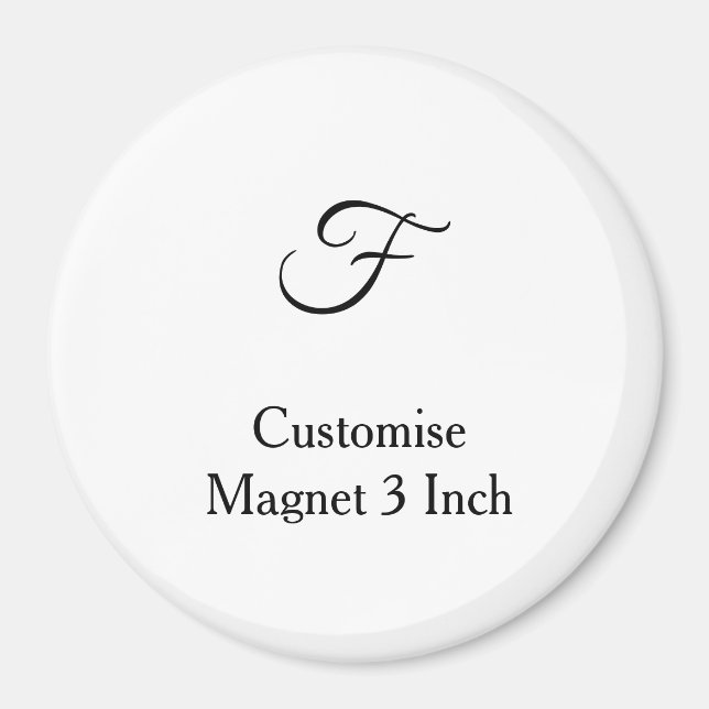 personalise custom simple 3 Inch Circle Magnet (Front)