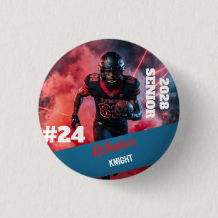 Personalise custom simple round 1.25 inch sports 3 cm round badge