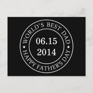 Personalise Customisable date - Happy Father's day Postcard