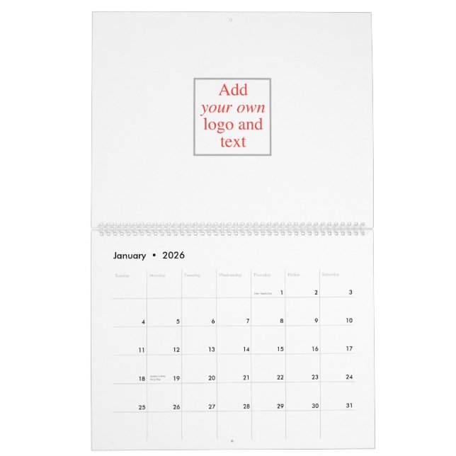 Personalise, Customise, Create Your Own, Template Calendar (Jan 2026)