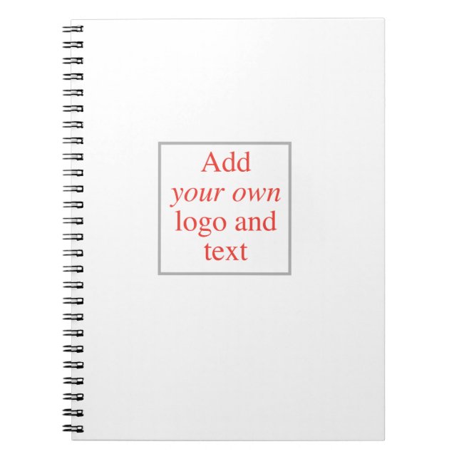 Personalise, Customise, Create Your Own, Template Notebook (Front)