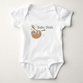 Personalise Cute Baby Sloth Bodysuit