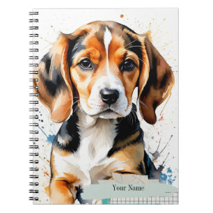 PERSONALISE Cute Beagle Puppy Notebook