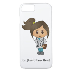 Personalise Cute Brunette Female Doctor iPhone 7 iPhone 8/7 Case