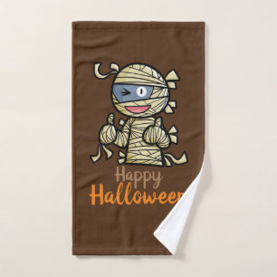 Personalise Cute Happy Mummy Hand Towel