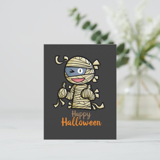 Personalise Cute Happy Mummy Postcard (Standing Front)