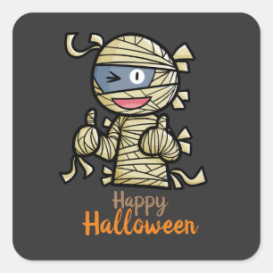 Personalise Cute Happy Mummy Square Sticker