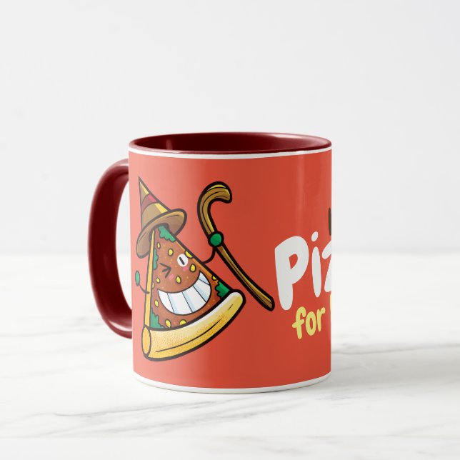Personalise Cute Let's Eat Pizza Mug (Front Left)
