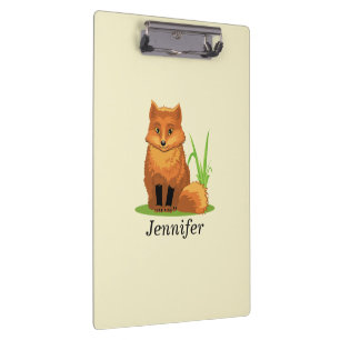 Personalise Cute Little Fox Back to School Clipboard