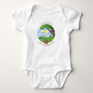Personalise cutest camper ever, add your name baby bodysuit
