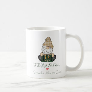 Personalise Dad Gnome Green Vintage Dad Gift Coffee Mug