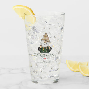 Personalise Dad Gnome Green Vintage Dad Gift Glass