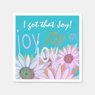 Personalise Daisy: Floral Joy, Joy, Joy!  Napkins