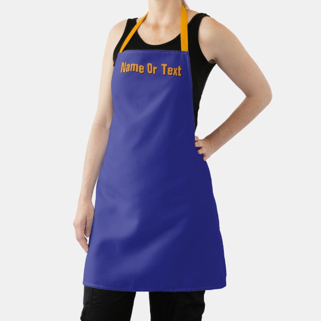 Personalise Deep Blue Kitchen Chef Baker Craft  Apron (Insitu)