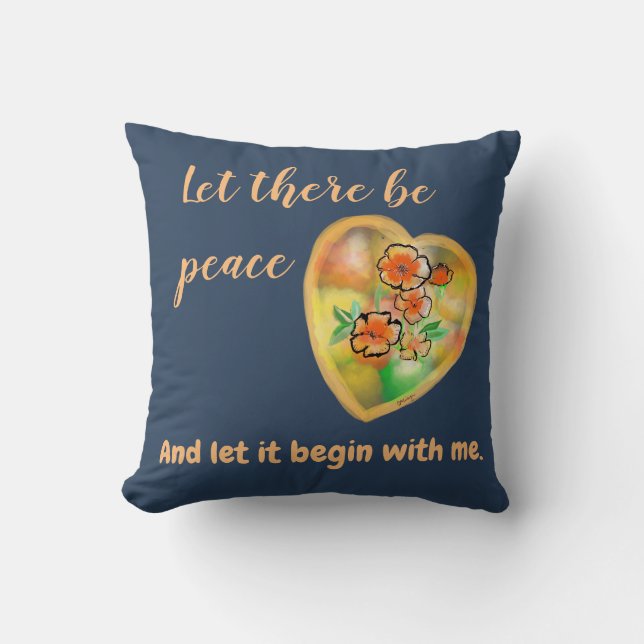 Personalise design and text quote  cushion (Front)