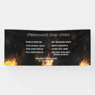 Personalise Detailed Firewood For Sale Business Banner