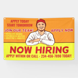 Personalise Detailed We're Hiring Commercial Large Banner