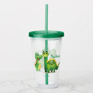 Personalise Dino Acrylic Tumbler