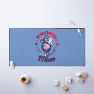 Personalise Dog Tag Proud U.S. Coast Guard Mum Desk Mat