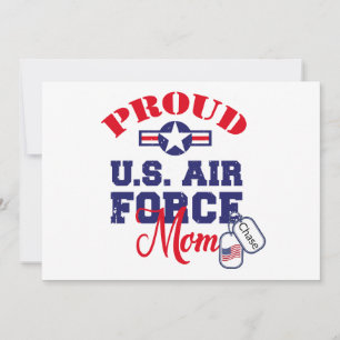 Personalise Dog Tag U.S. Air Force Mum Holiday Card