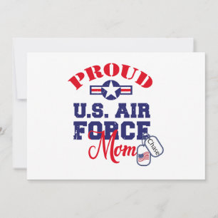 Personalise Dog Tag U.S. Air Force Mum Holiday Card