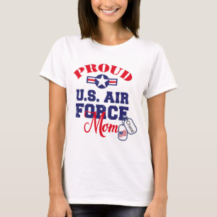 Personalise Dog Tag U.S. Air Force Mum T-Shirt