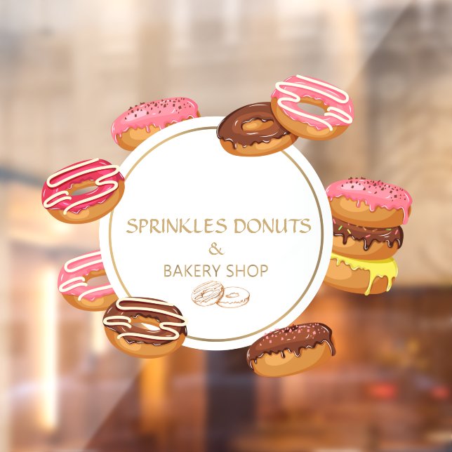 Personalise Doughnut and Bakery Shop  Window Cling (Sheet 2)