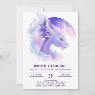 Personalise Dragon Birthday Invitation