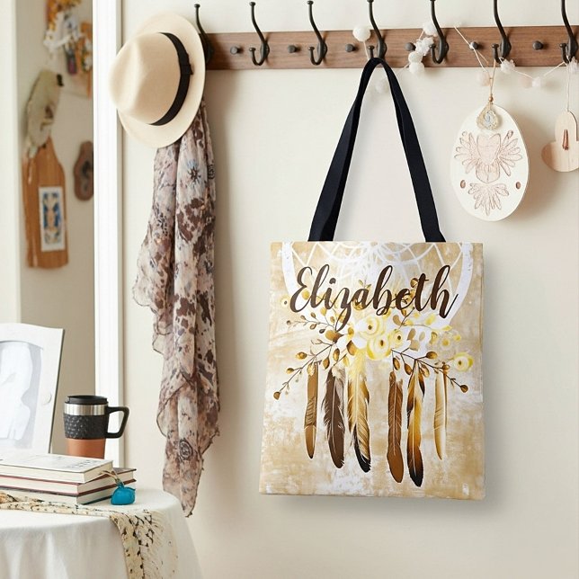 Personalise dreamcatcher tote bag (Creator Uploaded)