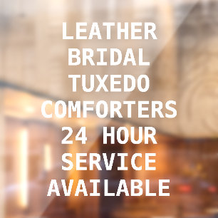 Personalise Dry Cleaners Services Front Window Cling