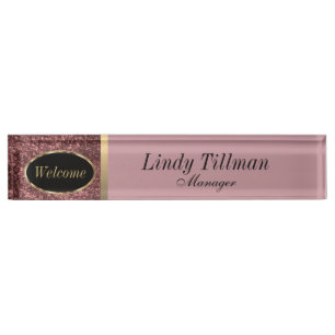 Personalise, Dusty Rose Name Plate