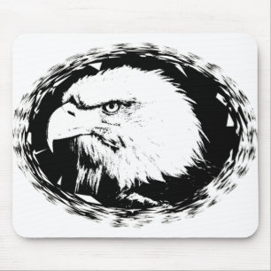 Personalise Eagle Head Modern Pop Art Template Mouse Mat