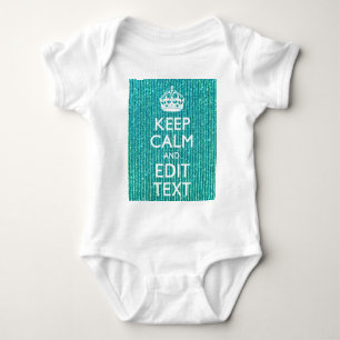 Personalise Easily KEEP CALM AND Edit Text Baby Bodysuit