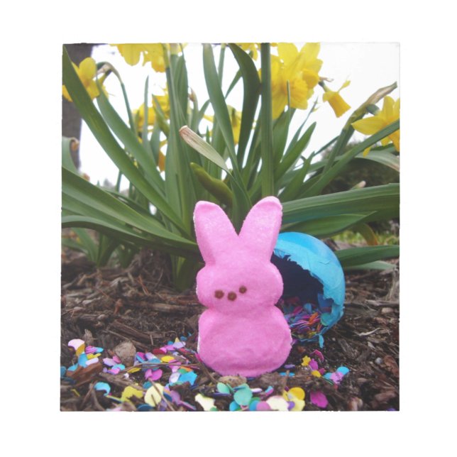 Personalise Easter Bunny Peace Love Art Destiny Notepad (Front)