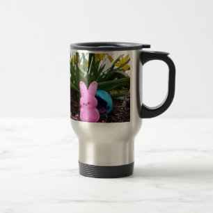 Personalise Easter Bunny Peace Love Art Destiny Travel Mug