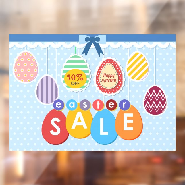 Personalise Easter Sale Shop Business Customise Window Cling (Sheet 2)