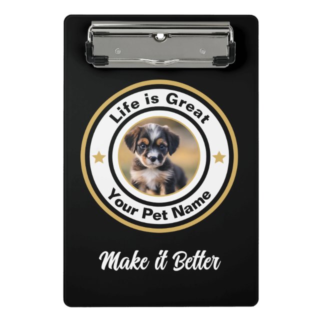 Personalise Editable Pet Lovers Design Mini Clipboard (Front)