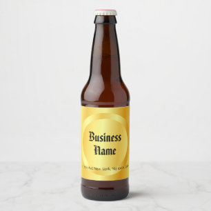 Personalise Elegant Faux Gold Hand Script Template Beer Bottle Label