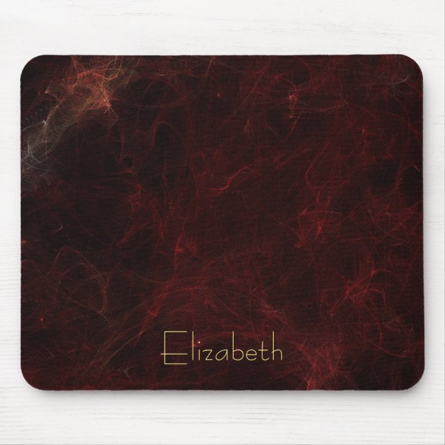 Personalise Elegant Smoke and Fire Abstract Mouse Mat (Front)