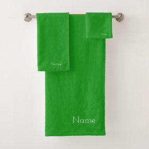 Personalise Emerald Green  Bath Towel Set