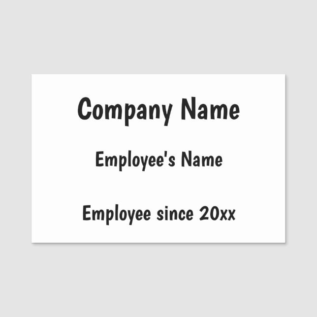 Personalise Employee Name Tags (Front)
