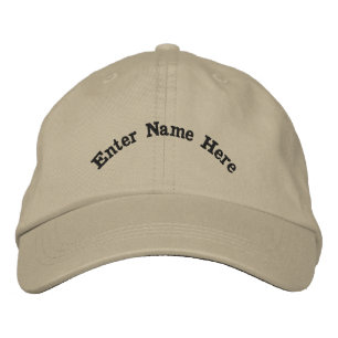 Personalise Enter Your Name Custom Text Cotton-Hat Embroidered Hat