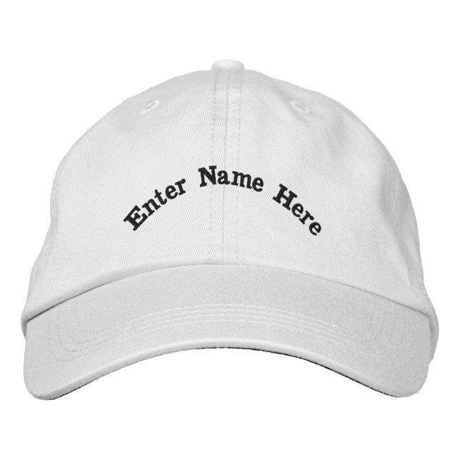 Personalise Enter Your Name Custom Text Cotton-Hat Embroidered Hat (Front)