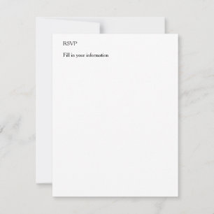 Personalise Event Information Add Photo Artwork RSVP Card