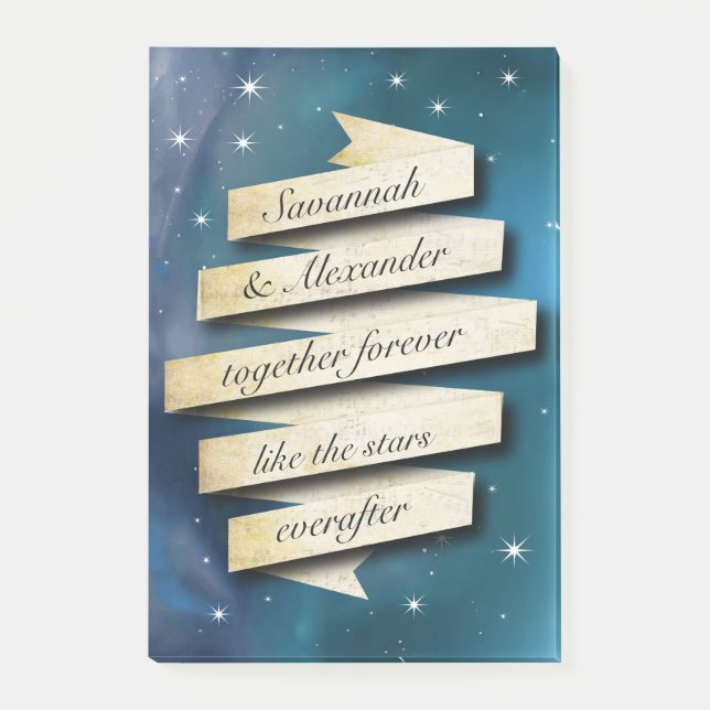 Personalise Everafter Like the Stars Post-it® Note (Front)