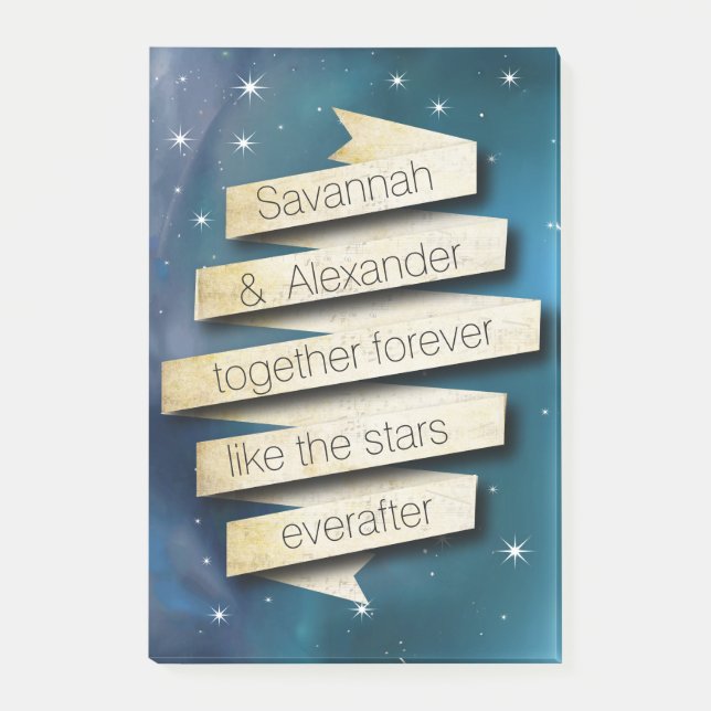 Personalise Everafter Like the Stars Post-it® Note (Front)