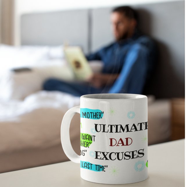 Personalise excuse mug Dad Gift (Creator Uploaded)
