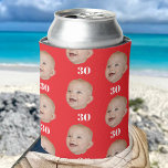 Personalise Face 20th 30th 40th 50th Birthday Crew Can Cooler<br><div class="desc">Personalise Face 20th 30th 40th 50th Birthday Crew Can Cooler</div>
