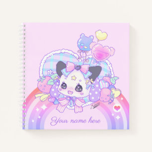Personalise - fairy kei, kawaii cute bunny, pink notebook
